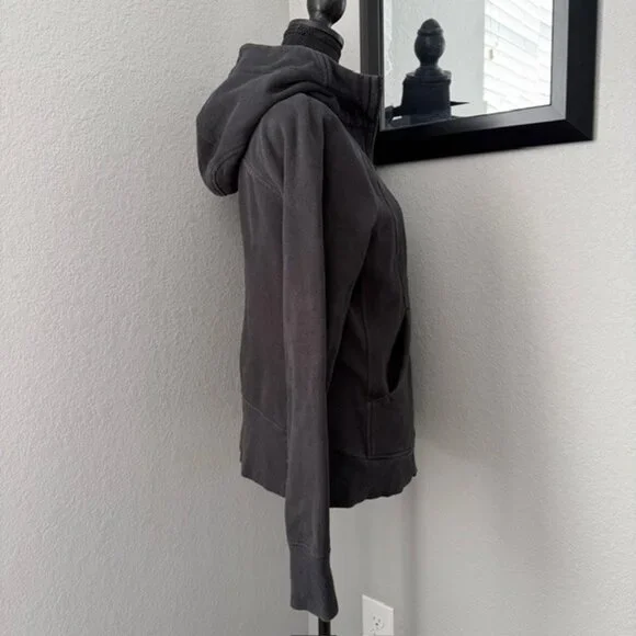 LULULEMON Scuba Full Zip Hoodie Sweatshirt Black Sz 10 - Picture 4 of 14